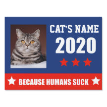 Eigener Heimtiername und Foto-Katzenwerfschild 202