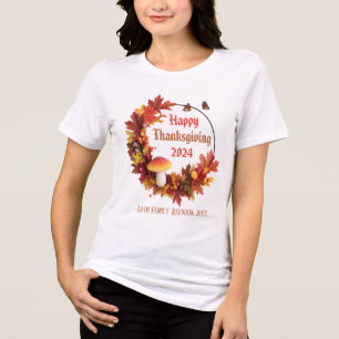 Eigener Herbst lässt glückliches Erntedankfest Tri-Blend Shirt