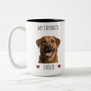 Eigener Hund für mein Lieblingskind 2 Foto Zweifarbige Tasse
