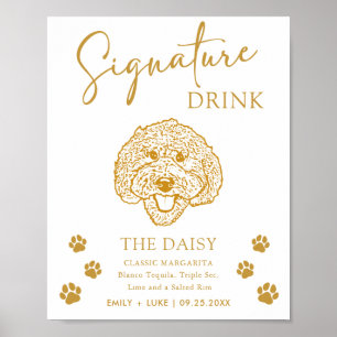 Eigener Hund-Hochzeitsignatur Trinkzeichen Poster