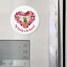 Eigener Hund, Katze, Haustier Foto Vatertag Rose H Magnet