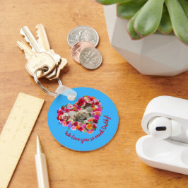 Eigener Hund, Katze, Haustier Foto Vatertag Rose H Schlüsselanhänger