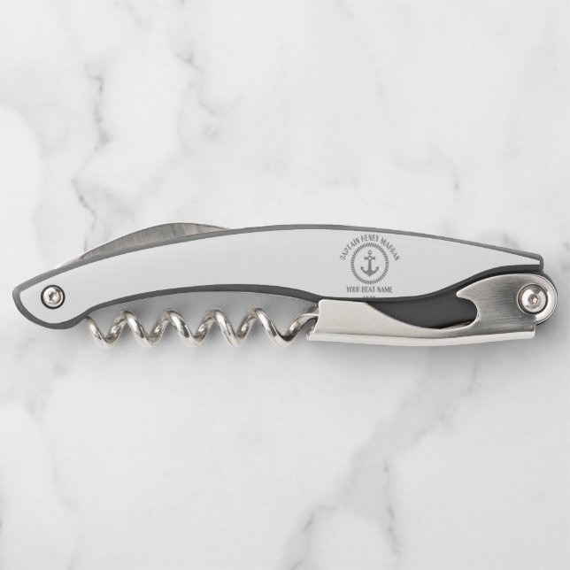 Eigener Kapitän und Schiffsname Kellnermesser (Rückseite)