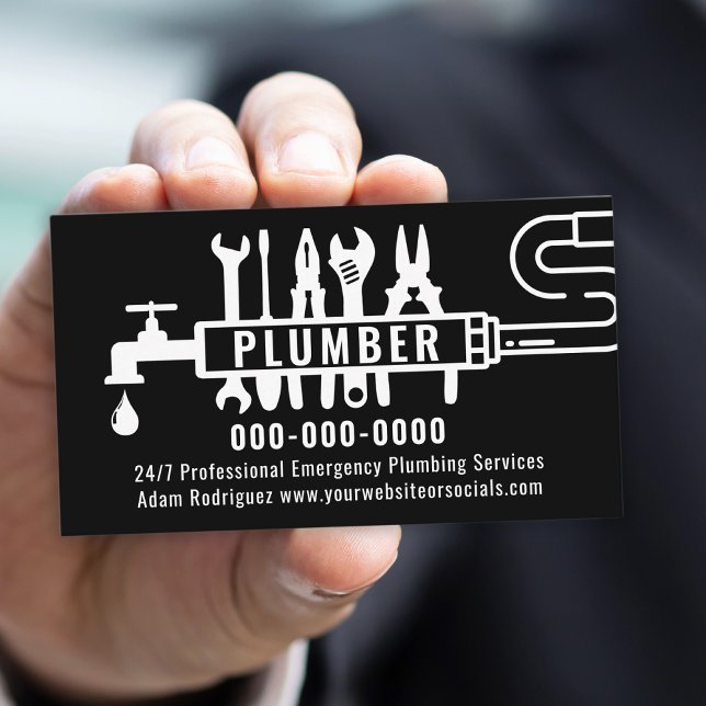 Eigener Klempner Visitenkarte (Custom Plumber Business Card
)