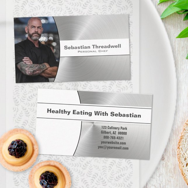 Eigener Koch - kundenspezifisches Foto aus gebürst Visitenkarte (Von Creator hochgeladen)