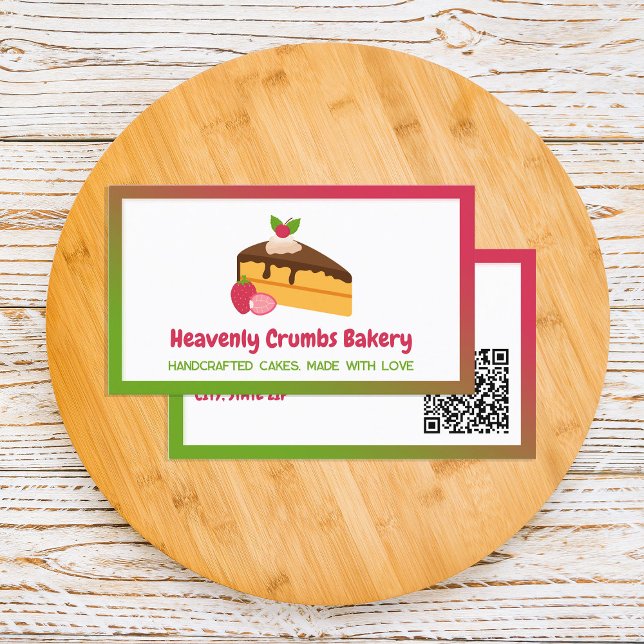 Eigener Kuchen kundenspezifischer QR Visitenkarte (Homemade Cake Custom QR Business Cards)