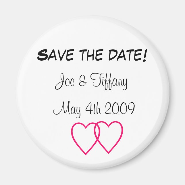Eigener Magnet "Save the Date" (Vorne)
