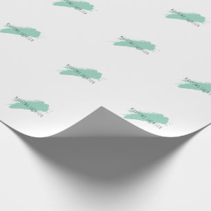 Eigener Name Dekorativ Chic Einfach Einfach Blau W Geschenkpapier