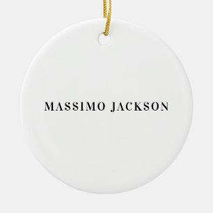 Eigener Name Dekorativ Minimalistisch Einfach Schw Keramik Ornament