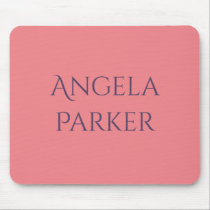 Eigener Name Einfach Einfach Rosa Professionell Mo Mousepad