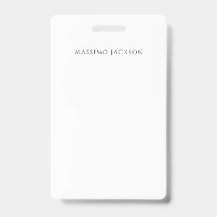 Eigener Name Kalligrafie Schick Einfach Schwarz We Ausweis