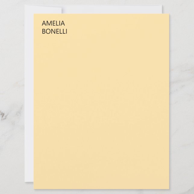 Eigener Name Modern Minimal Professionell Beige (Vorderseite)