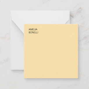 Eigener Name Modern Minimal Professionell Beige Mitteilungskarte