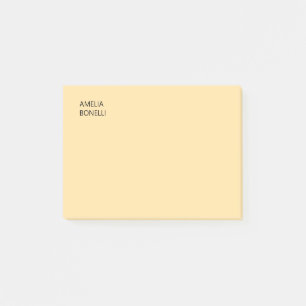 Eigener Name Modern Minimal Professionell Beige Post-it Klebezettel