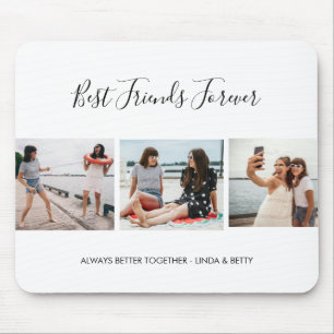 Eigener Text benutzerdefiniert 3 Collage Mousepad 