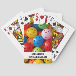 Eigener Text Farbige Pickleballs Spielkarten