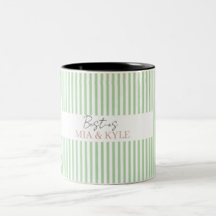 Eigener Text hinzufügen Bester Freund Sage Grün ge Zweifarbige Tasse