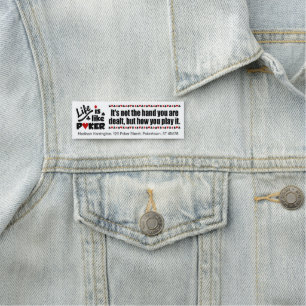 Eigener Text "Leben wie Poker" Namensschild