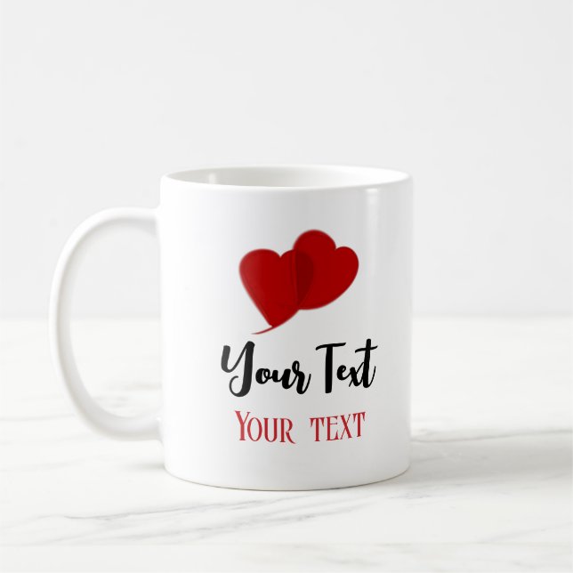Eigener Text mit Liebe Tasse (Links)