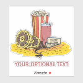Eigener Text Movie Buff Aufkleber