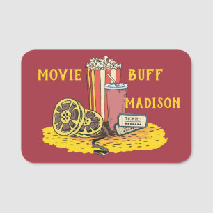 Eigener Text Movie Buff Namensschild