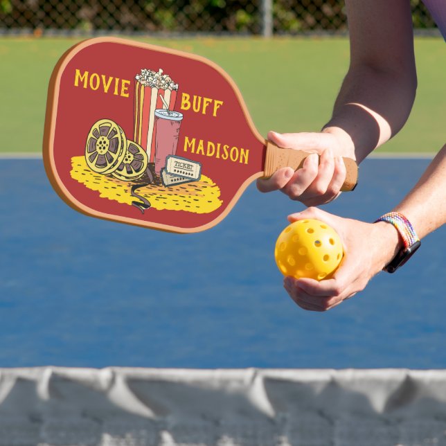 Eigener Text Movie Buff Pickleball Schläger (InSitu)
