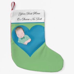 Eigener Text Schlafsäugling Baby Boy Liebe Blue Kleiner Weihnachtsstrumpf