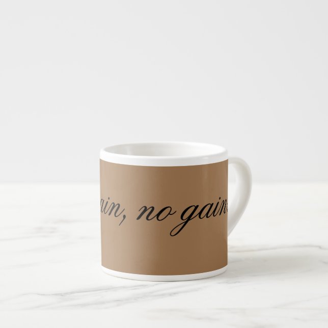 Eigener Text | Sportmotivation | und hellbraun, Espressotasse (Vorderseite Rechts)