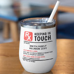 Eigener Wiedersehen-Text der Funny Wine Prescripti<br><div class="desc">Funny Wine Prescription Family Wiedersehen Custom Text Personalisiert Name Thermal Wine Tumbler verfügt über einen eigenen Text für eine personalisierte Wiedersehen-Verschreibung Thermal Wine Tumbler. Personalisieren Sie diese,  indem Sie den Text in dem dafür vorgesehenen Textfeld bearbeiten. Erstellt von Evco Studio www.zazzle.com/store/evcostudio</div>