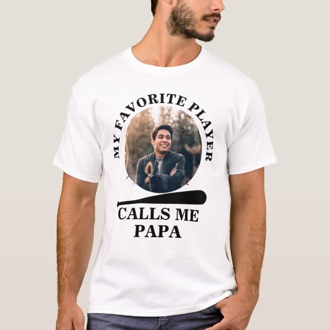 Eigenes Baseball-Foto mein Lieblings-Baseball T-Shirt (Vorderseite)