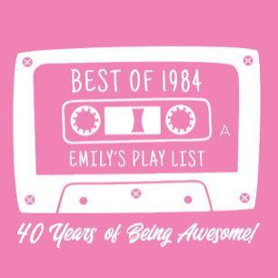 Eigenes Best Of 1984 40. Geburtstag Kassette T-Shirt