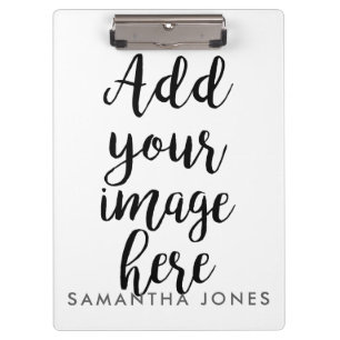 Eigenes Bild und Name hinzufügen Klemmbrett