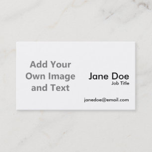 Eigenes Bild und Text hinzufügen Visitenkarte