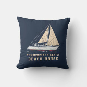 Eigenes Boot für Nautical Family Beach House Kissen