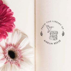 Eigenes Buch aus der Bibliothek des Kolibris Gummistempel