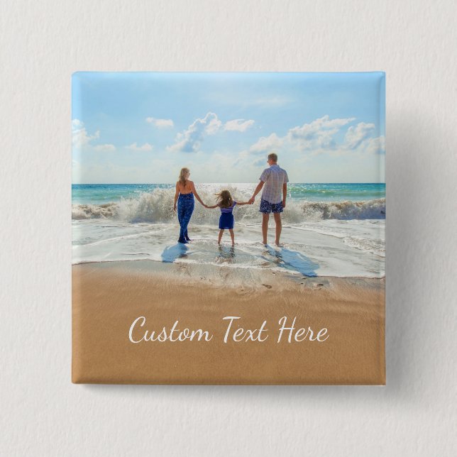 Eigenes Design für benutzerdefinierte Foto- und Te Button (Vorderseite)