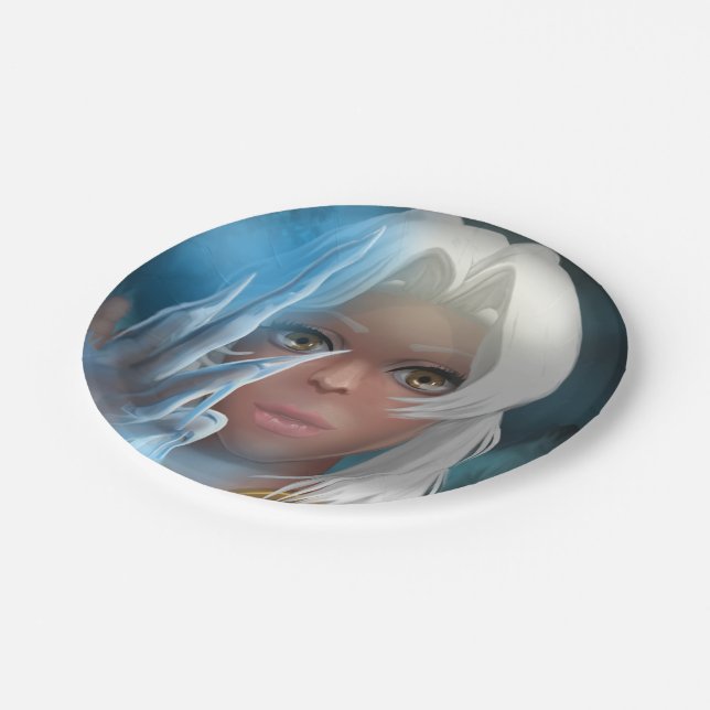 Eigenes Design und Text behalten oder erstellen Pappteller (Schrägansicht)