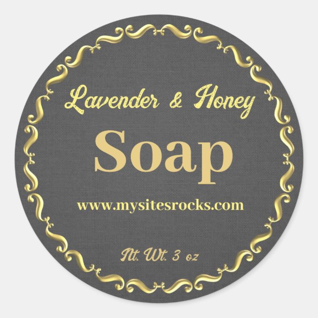 Eigenes Etikett für die Seifenhalterung Runder Aufkleber (Vorderseite)