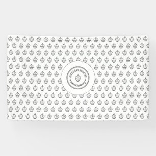 Eigenes Firmenlogo für Süßbäckereien in weiß Banner
