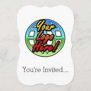 Eigenes Firmenlogo oder Werbeaufdruck Einladung
