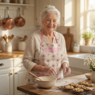 Eigenes Folklorekreuz Blumenmuster Schürze