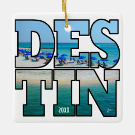 Eigenes Foto Destin Florida Modern Typografie Keramikornament