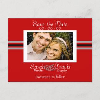 Eigenes Foto hinzufügen - Rot Ankündigungspostkarte