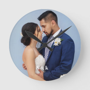 Eigenes Foto hinzufügen Runde Wanduhr