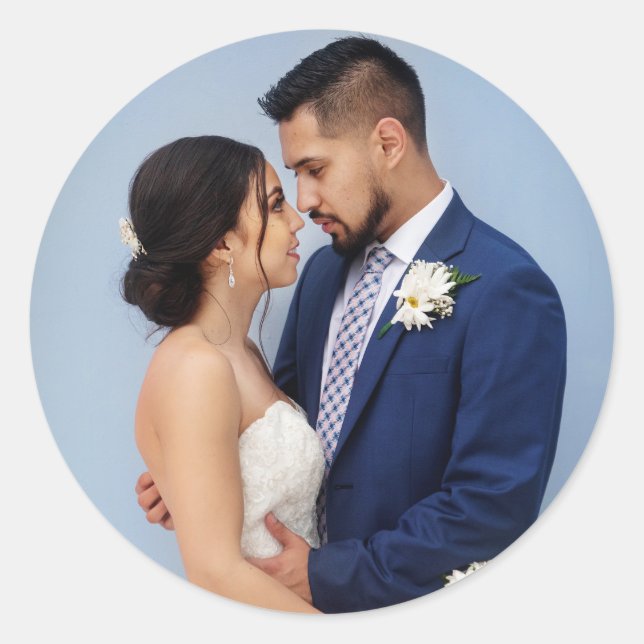 Eigenes Foto hinzufügen Runder Aufkleber (Vorderseite)