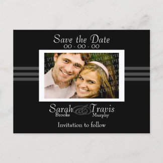 Eigenes Foto hinzufügen - Schwarz Ankündigungspostkarte
