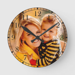 Eigenes Foto hinzufügen   Vorlage Runde Wanduhr