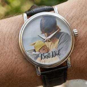 Eigenes Foto hochladen Custom Best Papa Armbanduhr