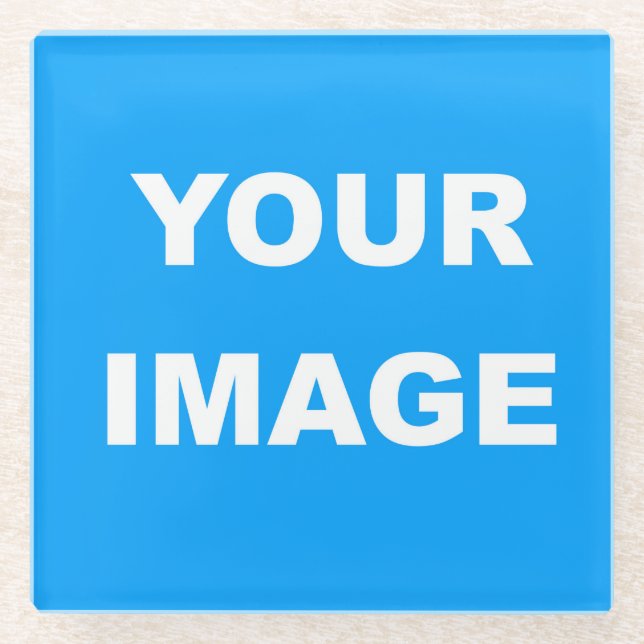 Eigenes Foto Image Picture Logo hinzufügen Glasuntersetzer (Vorderseite)