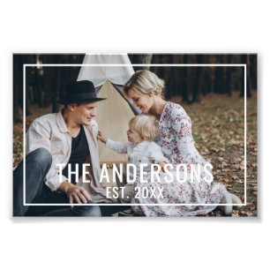 Eigenes Foto mit Familienname und Gründungsjahr